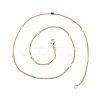 Brass Curb Chains with Oval Links Necklace for Women NJEW-P265-18G-3