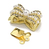 Brass Micro Pave Cubic Zirconia Box Clasps KK-U037-19G-01-2