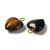 Natural Tiger Eye Pendants G-E603-01G-06-2