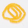 Faceted Bicone Transparent Glass Bead Strands GLAA-J083-A-3