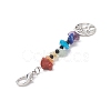 Gemstone & Glass Seed Bead Keychains HJEW-JM00985-4