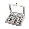 Velvet Jewelry Storage Box with 24 Compartments PW-WG35559-04-1