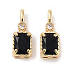 Brass Micro Pave Cubic Zirconia Pendants KK-C051-54G-01-1