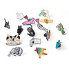 Craftdady 15Pcs 15 Style Gesture with Words Enamel Pins JEWB-CD0001-04-3