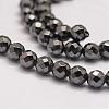 Grade AA Magnetic Synthetic Hematite Bead Strands G-P258-10-8mm-3