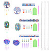 Biyun 3 Sets 3 Style DIY Diamond Painting Wind Chime Kits DIY-BY0001-24-10