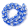 Handmade Evil Eye Lampwork Beads Strands LAMP-R143-03B-2