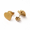 Matching Heart Couple Pendant Necklaces & Stud Earrings SJEW-E045-08GP-5