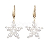 Star Shell Pearl Dangle Earrings EJEW-TA00493-1