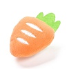 Carrot Cotton & Non-Woven & Velvet Fabric Brooch JEWB-A003-07-3