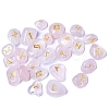 25Pcs Natural Rose Quartz Viking Runes Engraved Stone PW-WG1414A-04-1