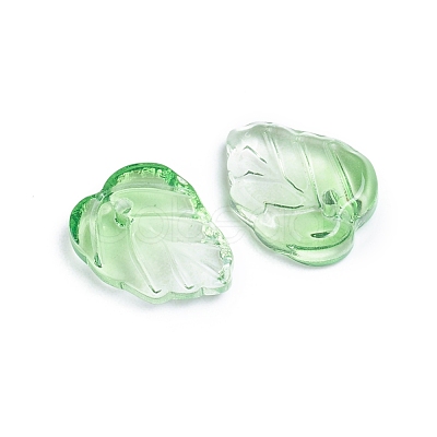 Two-Tone Transparent Glass Charms X-GLAA-H016-15I-1