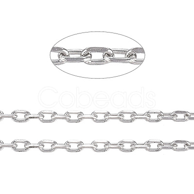 Non-Tarnish 3.28 Feet 304 Stainless Steel Cable Chains X-CHS-D004-01P-1