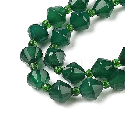 Natural Green Onyx Agate Beads Strands G-NH0001-F01-01A-1