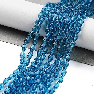 Glass Beads Strands GLAA-R024-6x4mm-4-1