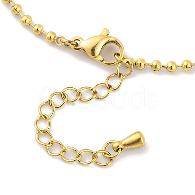 Ion Plating(IP) 304 Stainless Steel Chains Anklet AJEW-H148-10C-G-1