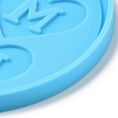 DIY Mother's Day Theme Flat Round Pendant Silicone Molds SIMO-H010-02D-1