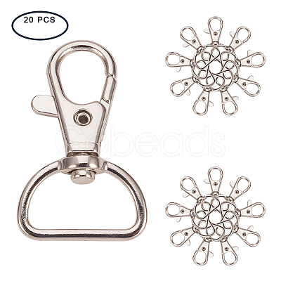 Zinc Alloy Swivel Lobster Claw Clasps IFIN-PH0013-01-1