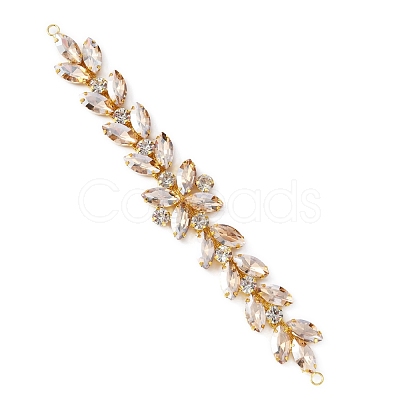 Shiny Flower Rhinestone Trim FIND-WH0050-25-1