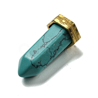 Natural Turquoise Pointed Pendants STAS-K273-03G-04-1