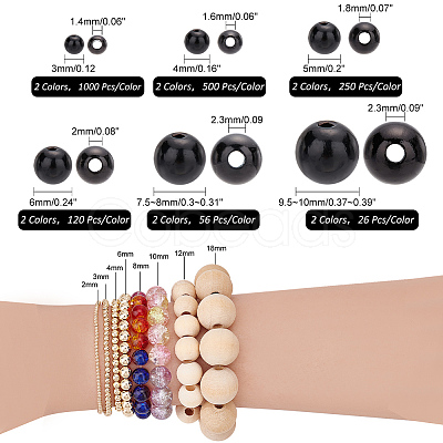 PandaHall Elite 3904pcs 12 Styles ABS Plastic Imitation Pearl Beads KY-PH0001-91-1