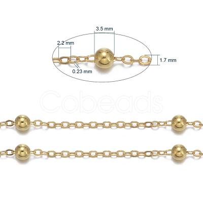 Brass Flat Oval Cable Chains X-CHC018Y-G-1