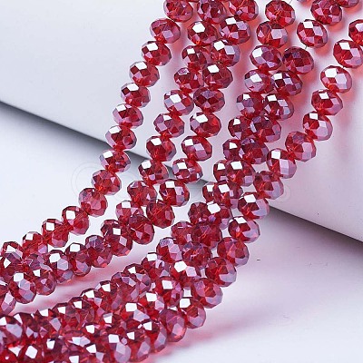 Electroplate Glass Beads Strands EGLA-A034-T8mm-A06-1