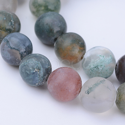 Natural Indian Agate Beads Strands X-G-Q462-8mm-08-1