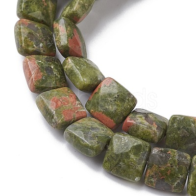 Natural Unakite Beads Strands G-K359-B14-01-1