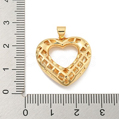 Brass Pave Clear Cubic Zirconia Pendants KK-U009-13G-01-1