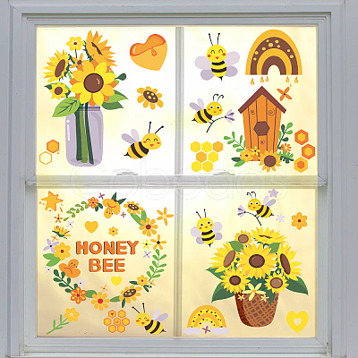 PVC Plastic Self Adhesive Window Decorations AJEW-WH0182-004-1