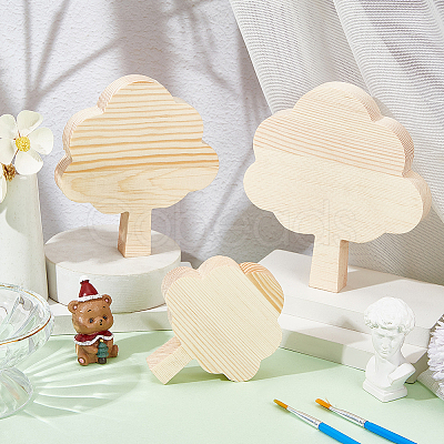 6Pcs 3Styles Wood Cutouts WOOD-WH0131-21B-1