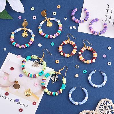 DIY Heishi Beaded Earring Making Kit DIY-SZ0009-48-1