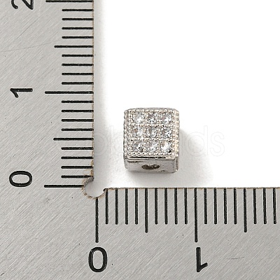 Brass Micro Pave Clear Cubic Zirconia Beads KK-G493-37C-P01-1