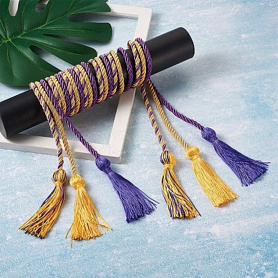 6Pcs 3 Style Polyester Tassel Big Pendant Decorations FIND-TA0001-49-1