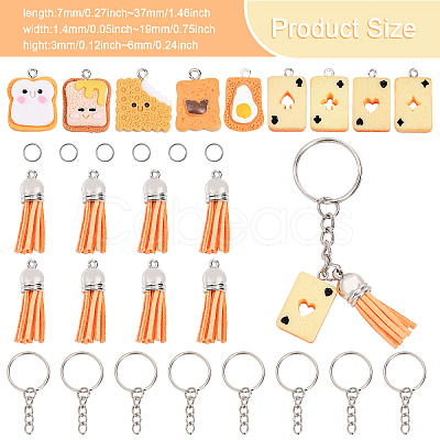 CHGCRAFT Bread Resin Keychain Making Kits DIY-CA0005-18-1