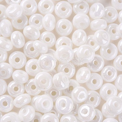 Opaque Colours Luster Glass Round Beads X-SEED-S045-002A-B01-1