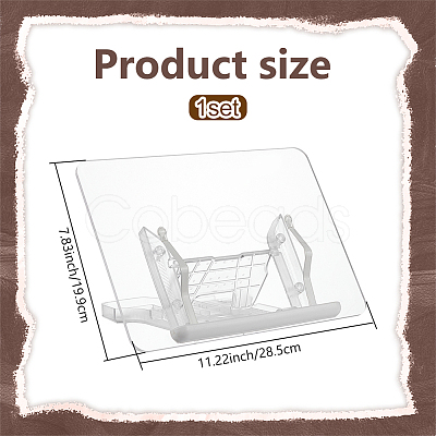 Assembled Tabletop Acrylic Bookshelf Stand AJEW-WH0083-96-1