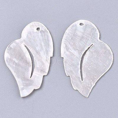 Natural Capiz Shell Pendants SHEL-N026-97-1