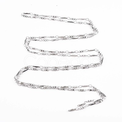 Non-Tarnish 201 Stainless Steel Rectangle & Oval Link Chains STAS-N092-115-1