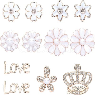 Olycraft Alloy Rhinestone Cabochons PALLOY-OC0002-15LG-1