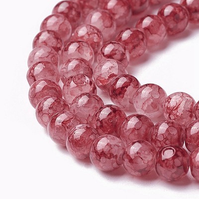 Spray Painted Glass Beads Strands GLAA-A038-C-62-1