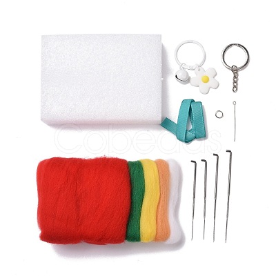 Christmas Theme Needle Felting Keychain Kit with Instructions DIY-F111-03-1