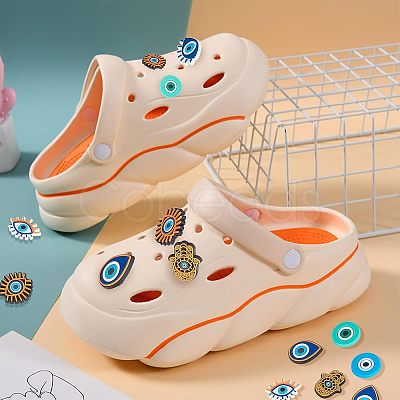 Nbeads 35Pcs 7 Style Detachable Plastic Shoe Charms AJEW-NB0003-58-1