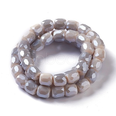 Electroplate Opaque Glass Beads GLAA-F108-10B-06-1