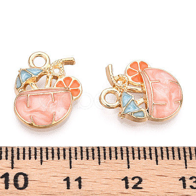 Alloy Enamel Pendants X-ENAM-T009-63A-RS-1