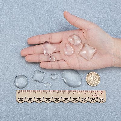 Transparent Glass Cabochons GGLA-PH0004-02-1