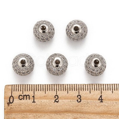 Cubic Zirconia Beads ZIRC-C017-10mm-P-1