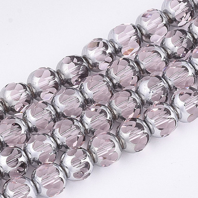 Electroplate Glass Beads Strands EGLA-T019-02B-1