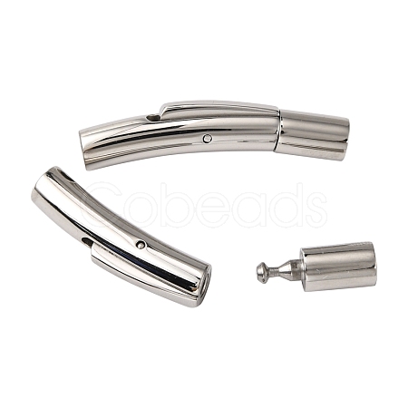 Smooth Surface 304 Stainless Steel Bayonet Clasps STAS-N002-02-3mm-1